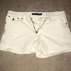 Ralph Lauren Sport white denim shorts